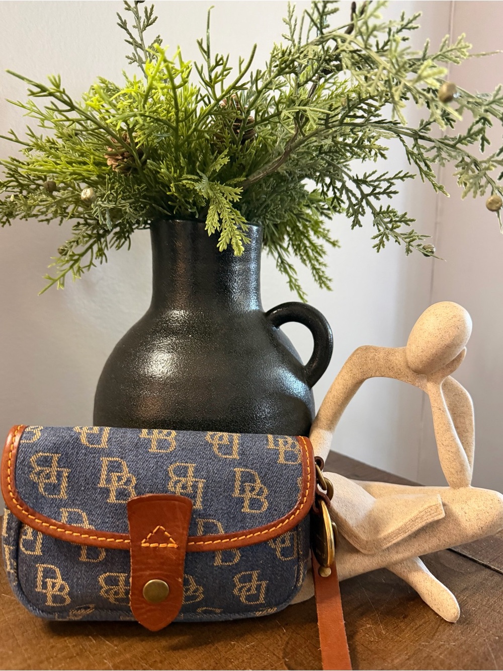 Dooney & Bourke Denim Wristlet Pouch